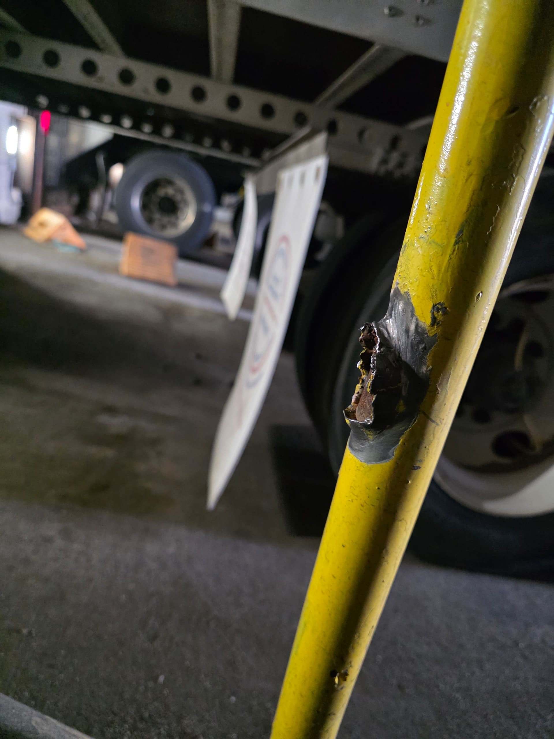 Loading Dock Stair Railing Welding Repair After Truck Impact