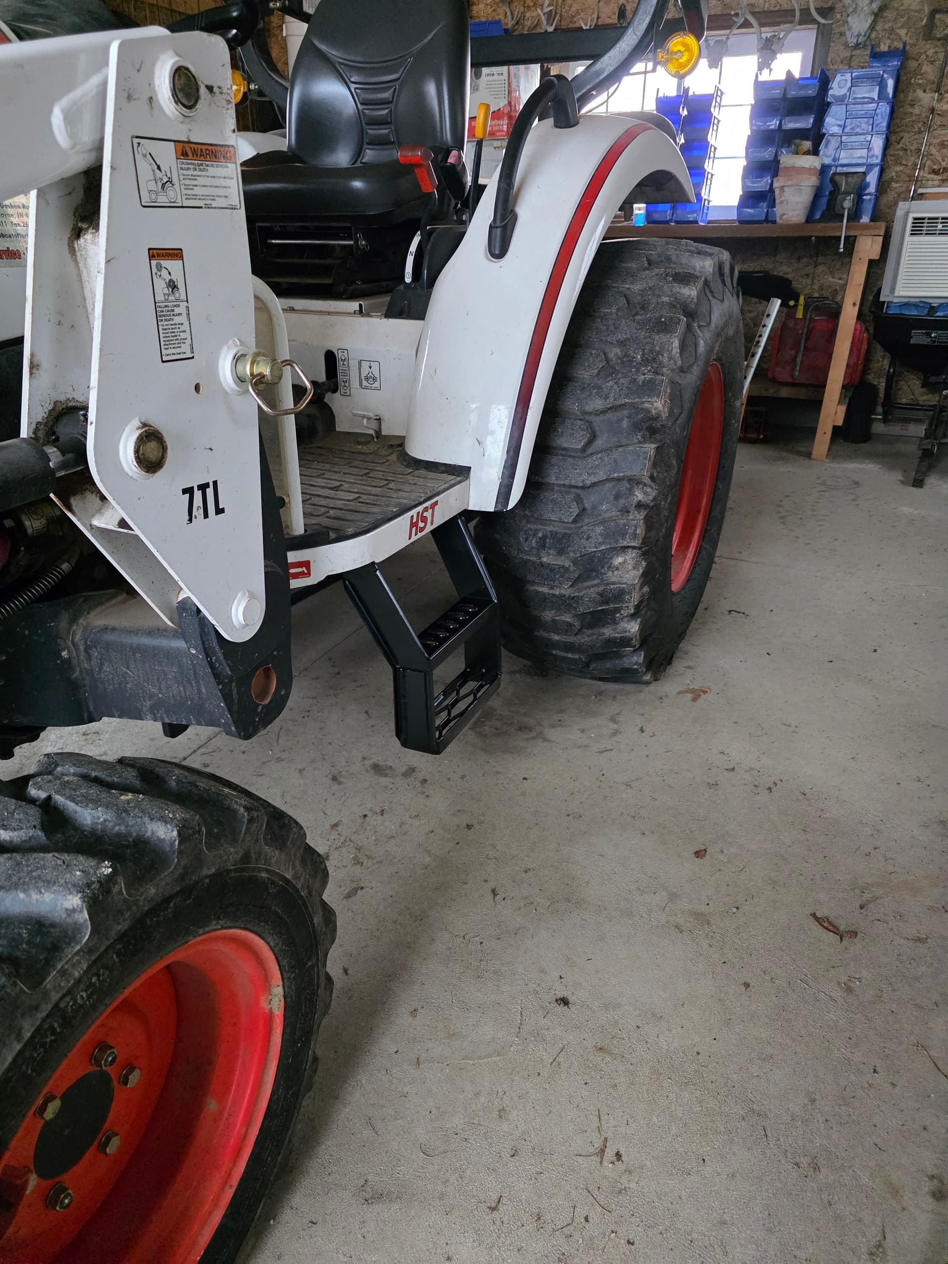 Custom Welded Step Added to a Yard Tractor for Safer Access