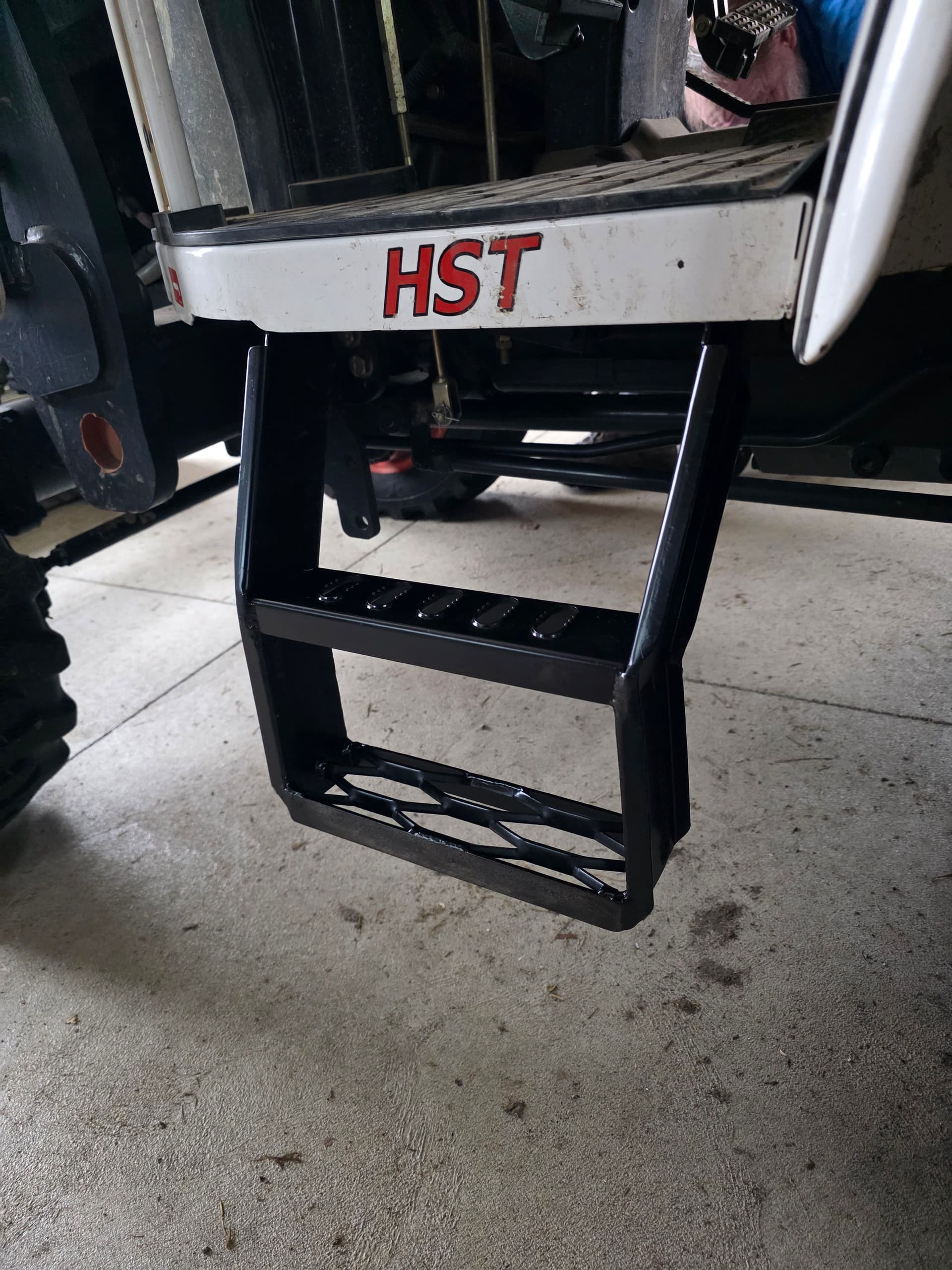 Custom Welded Step Added to a Yard Tractor for Safer Access